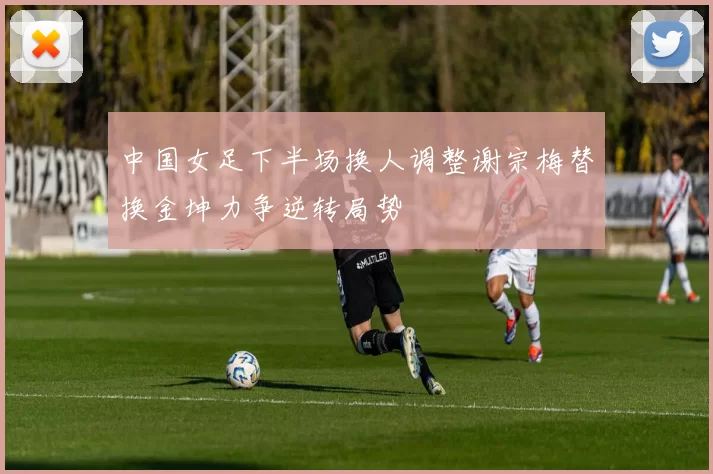 中国女足下半场换人调整谢宗梅替换金坤力争逆转局势